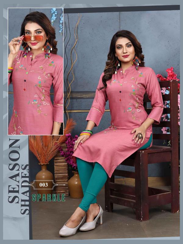 Aagya Sparkle New Regular Rayon Designer Kurti Collection